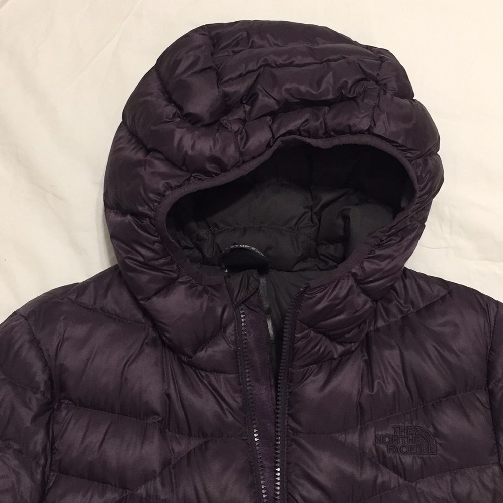 North Face Knee Length Puffy Coat Purple Medium